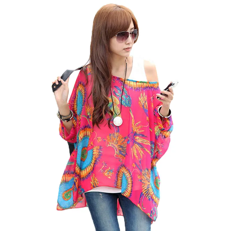 

Fashion Blusas Women Blouses 2017 New Womens Casual Chiffon Blouse Summer Style 4XL 5XL 6XL Plus Size Women Chiffon Shirts Tops