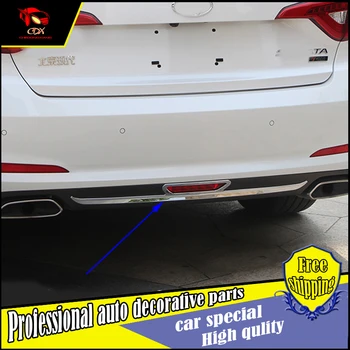 

1PCS/SET car styling Rear Bumper Bottom Diffuser Foglight Lamp cover Trim Fit For Hyundai Sonata LF 2015 2016 rear bumper trim