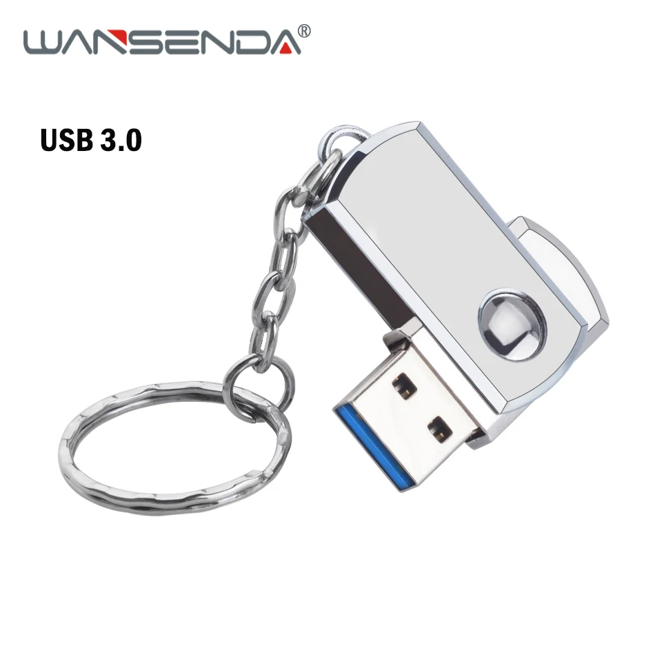 

Stainless Steel Usb 3.0 USB Flash Drive Rotation Pen Drive 4GB 8GB 16GB 32GB 64GB High Speed Usb Stick 3.0 Pendrive Keychain