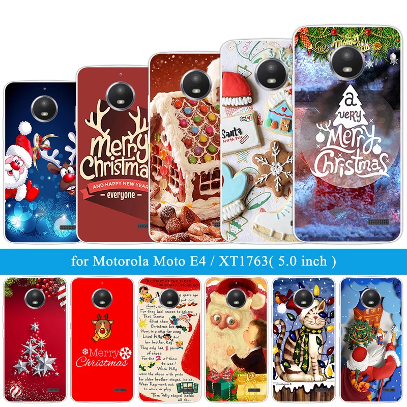 Модные чехлы для телефонов 5 0 &quotдля Moto E 4 XT1766 XT1763 Рождество Ночь задняя крышка ТПУ