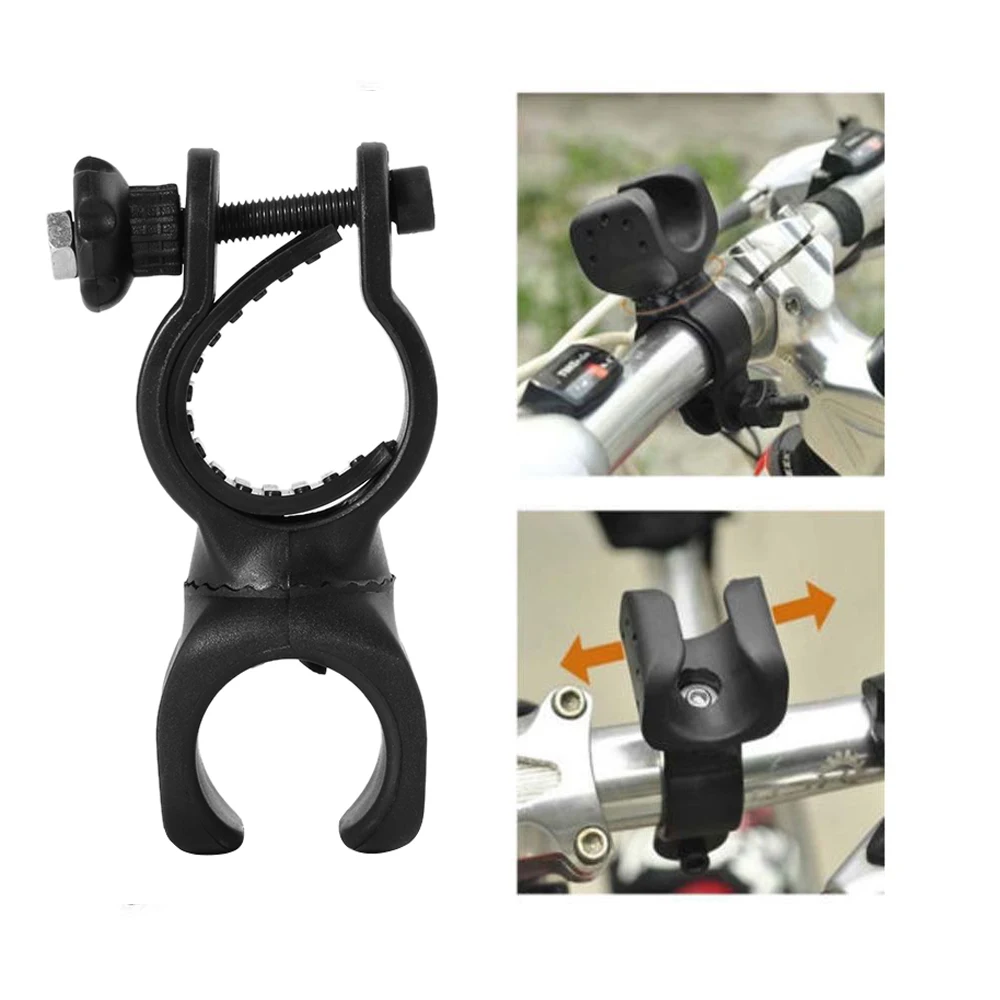 360°Rotation Torch Clip Mount Bike Bicycle Front Light Bracket Flashlight Holder