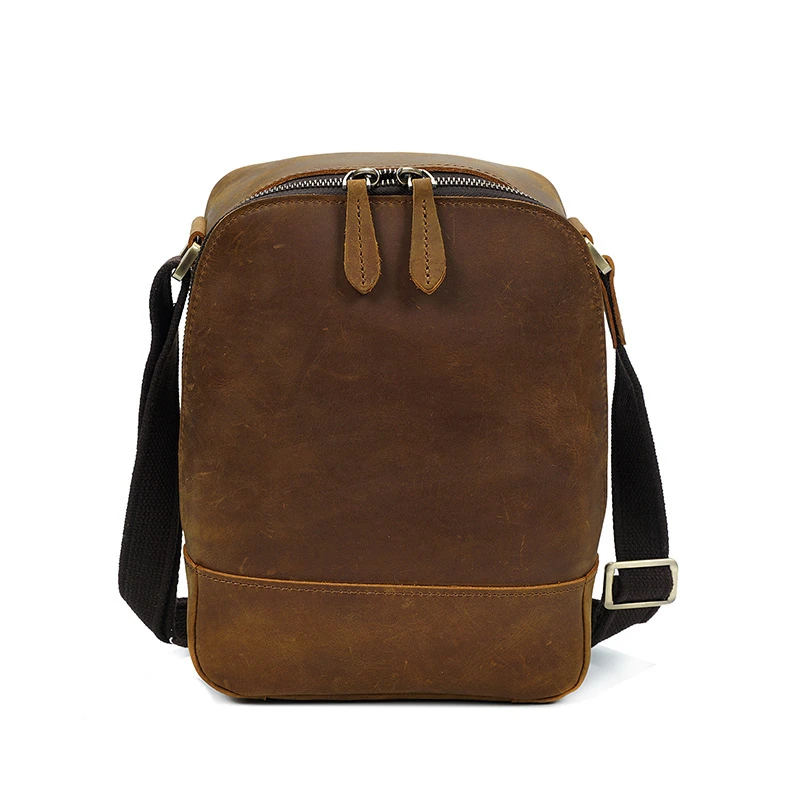 

Retro Causal Style Men's Genuie Leather Crossbody Bag Shoulder Sling Bag Business Briefcase For Male Man YD8076