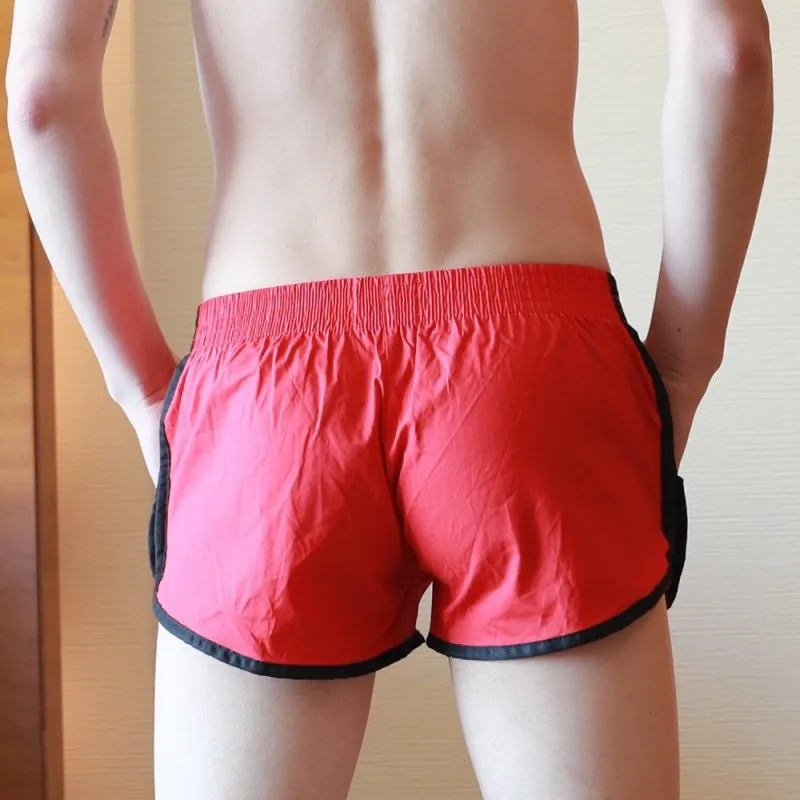 New Men Shorts Cotton Men Home Shorts Gay Penis Pouch Underpants Casual Sleepwar Trunks Men Boxers Size XXL mens casual summer shorts