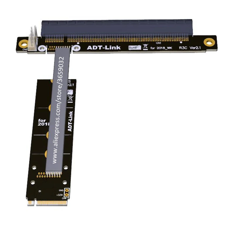 M.2 NVMe к PCIe 16x Riser X11050ti 1060ti 1080ti RX580 графическая карта удлинитель M2 x16 PCI e для NVIDIA AMD A N