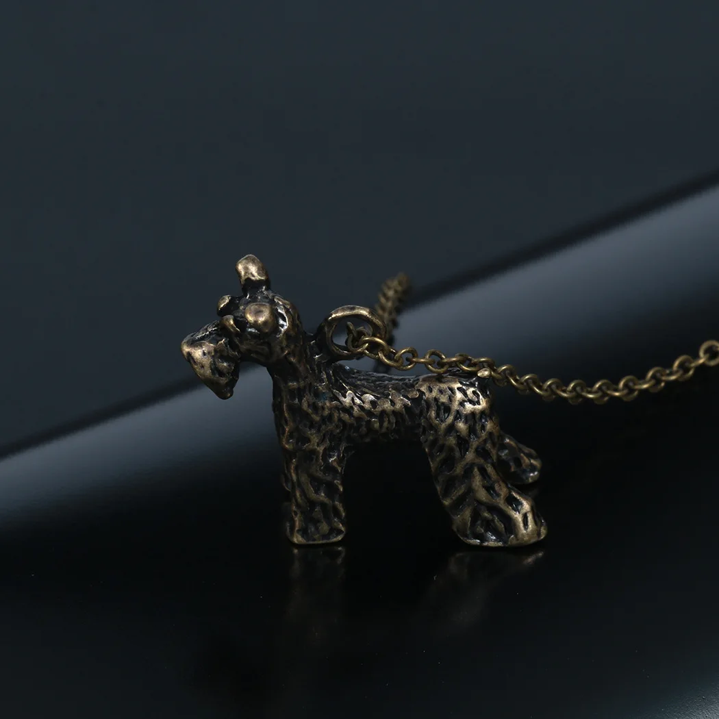 Винтажное ожерелье в стиле бохо с подвеской в виде терьера и шнауцера для женщин и мужчин, ювелирное изделие, подарок для домашних животных, длинная цепочка из нержавеющей стали