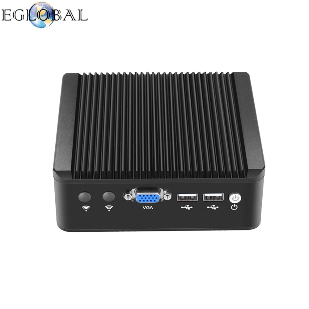 Eglobal лучший маленький ПК intel Nuc Четырехъядерный 4 * Gigabit LAN безвентиляторный мини bay