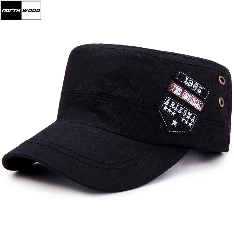 

[NORTHWOOD] 2018 New Embroidery Flat Top Hat Bone Snapback Casquette Baseball Cap Men Women Dad Hat
