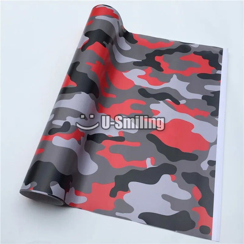 HD Print JDM Sticker bomb Vinyl Wrap Film Roll Graffiti Cartoon Car Wrapping Sticker Console Computer Laptop Skin Motorcycle - Название цвета: Red Camo