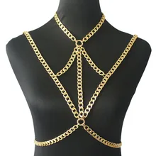 Летний золотой цвет, цепочка для тела, бюстгальтер, массивная Сексуальная Пляжная цепь бикини, жгут, ожерелья для женщин, цепь для тела, бохо, ювелирное изделие, подарок