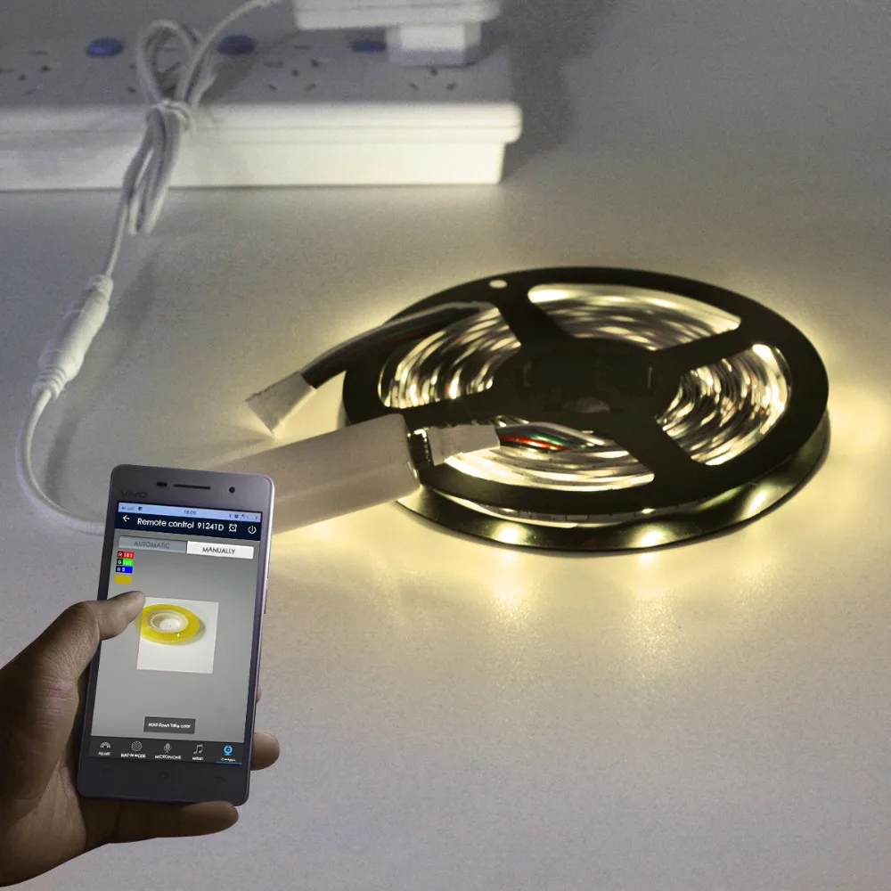 Светодиодная RGB ленсветильник 5050 SMD RGBW 5 24 В постоянного тока Bluetooth 4 0 Wi Fi