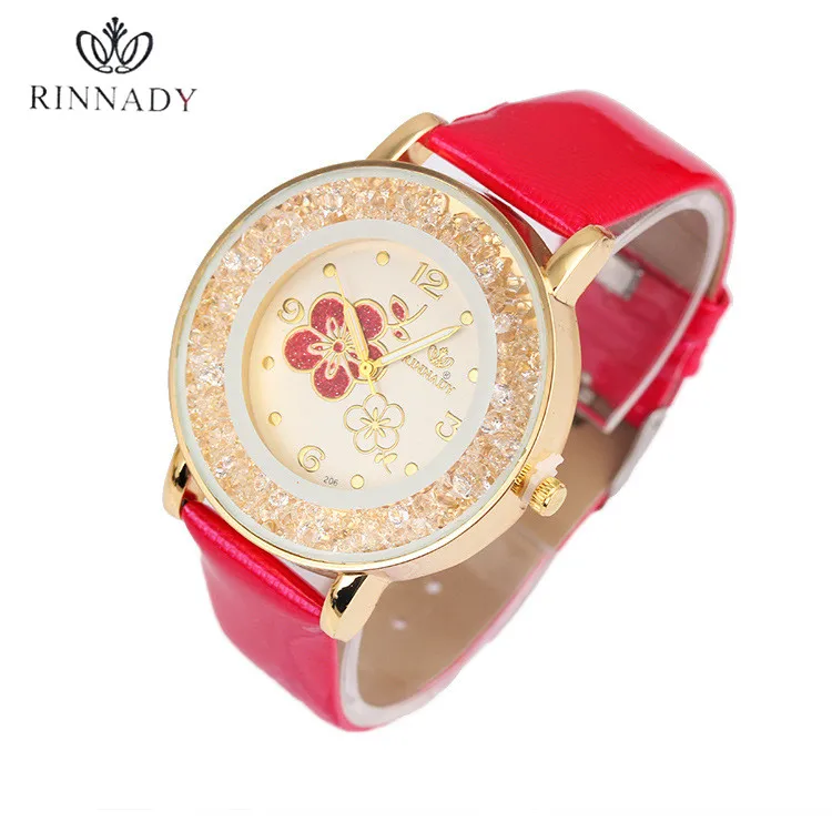 

RINNADY Hot Sales Watch Women Checkers Faux Lady Dress Watch Women's Casual Leather quartz-watch Analog womens wrist watch gifts