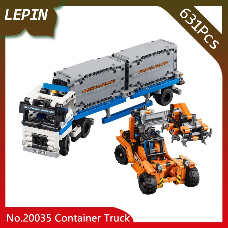 

Doinbby Store 20035 631Pcs Technic Series The Container Truck and Loader Set Building Blocks Bricks Compatible with Legoings