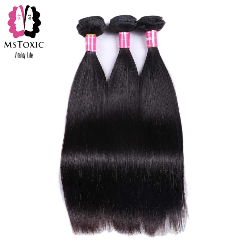 Mstoxic Peruvian Straight font b Hair b font 3 Bundles 100 Human font b Hair b