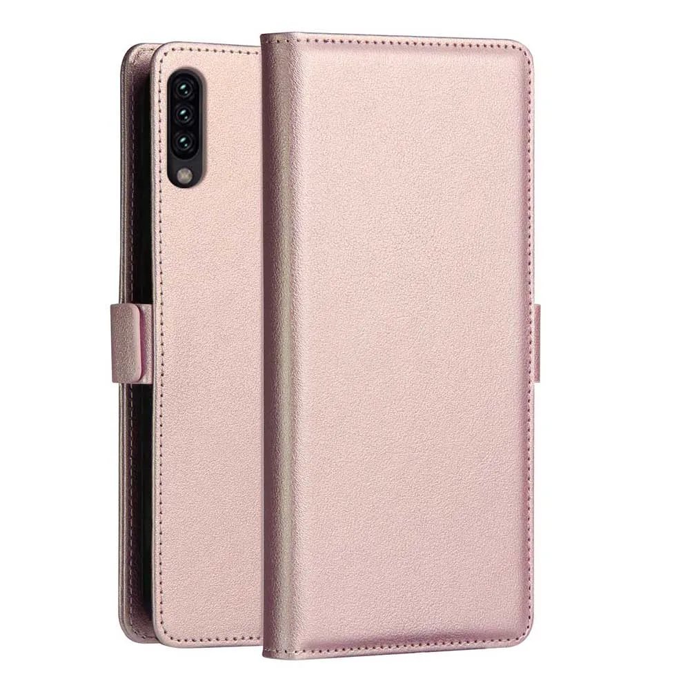 Для samsung Galaxy A50 чехол Роскошный Бизнес Флип PU+ PC кожаный магнит Адсорбция кожи чехол для samsung A50s A30s кошелек Чехол - Цвет: Rose Gold