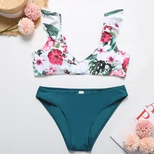 Женский комплект бикини, пуш-ап, принт, Мягкий купальник, высокая талия, купальный костюм, пляжная одежда, купальный костюм, купальный костюм, бикини для женщин, 6