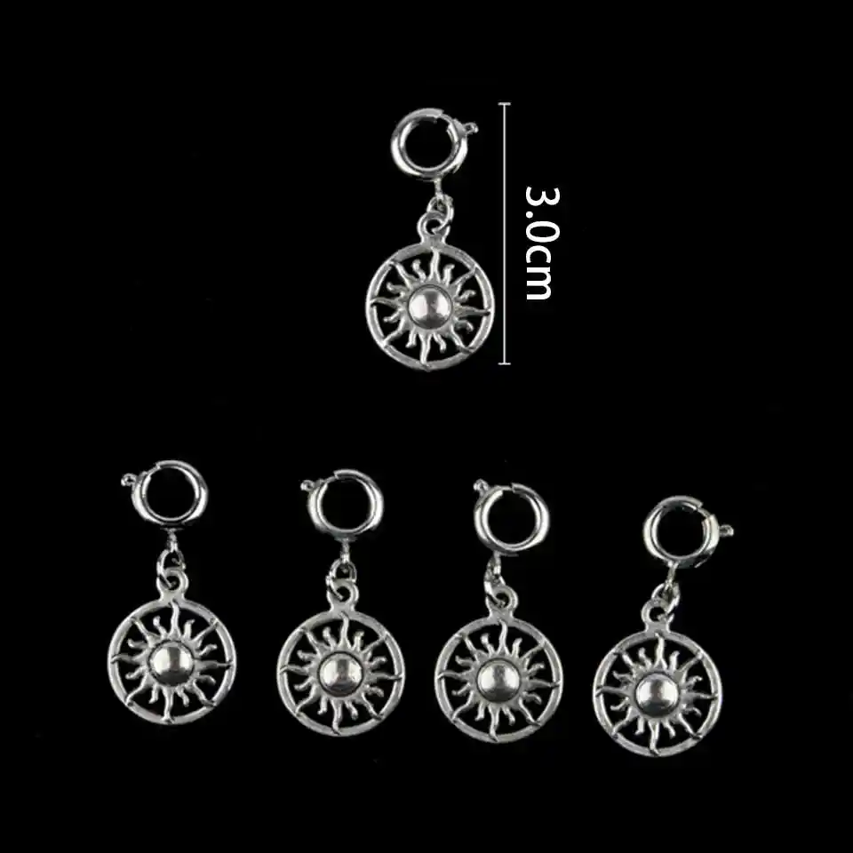 Hair Beads For Hair Braid Dreadlocks Silver Golden Hair Cuffs Clip