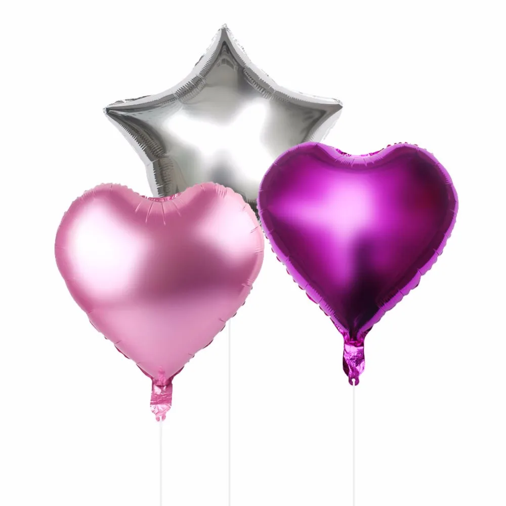 18in Heat Balloon Helium Foil Balloons Star Shape Birthday Wedding