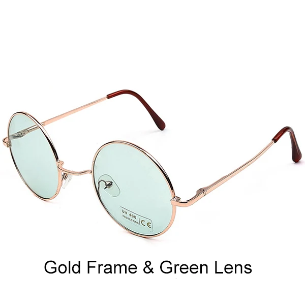 Стиль ретро Круглые Солнцезащитные очки женские брендовые дизайнерские хиппи 60S Lennon винтажные мужские солнцезащитные очки De Sol Gafas lunette Uv400 - Цвет линз: C6
