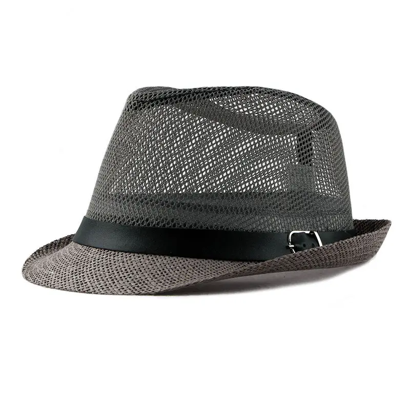 Новая летняя мужская Ковбойская шляпа в западном стиле с широкими полями, панк кожаный ремень, джазовая Кепка, ковбойские шляпы и Кепка, летняя мужская однотонная шляпа
