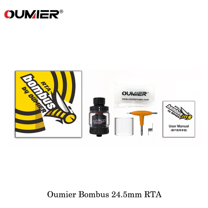 Электронная сигарета Oumier Bombus 24 5 мм RTA бак с одной катушкой распылитель