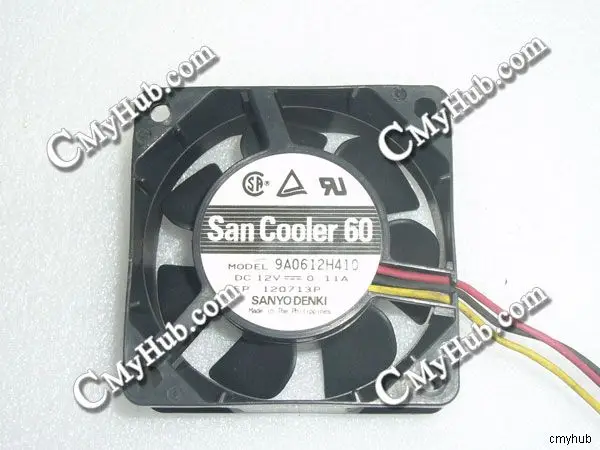 Для Sanyo Denki San Cooler 60 9A0612H410 12 В постоянного тока 0 11 Вт 6025 мм 60x60x25 3-контактный