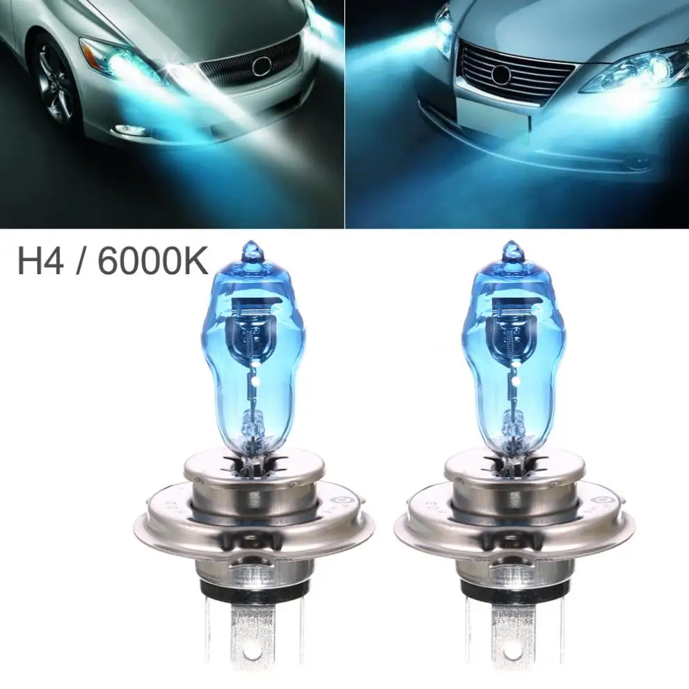 2pcs H4 100W White Light Super Bright Car HOD Xenon Halogen Lamp Auto