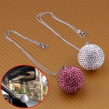 DWCX 1 шт. автомобиль хрустальный шар подвески на зеркало заднего вида Стразы висячие орнамент