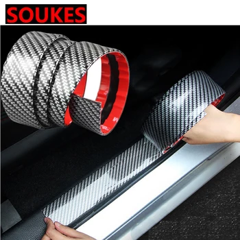 

5D Carbon Fiber Rubber Car Protector Strip Sticker For Mitsubishi ASX Lancer 10 9 Outlander Pajero Suzuki Swift Grand Vitara SX4