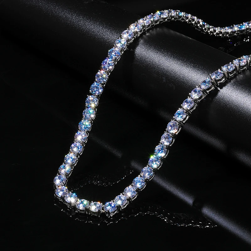 D& Z 1" Iced Out Bling Zircon 1 ряд теннисная цепочка Ожерелье для мужчин очаровательные аксессуары в стиле хип-хоп