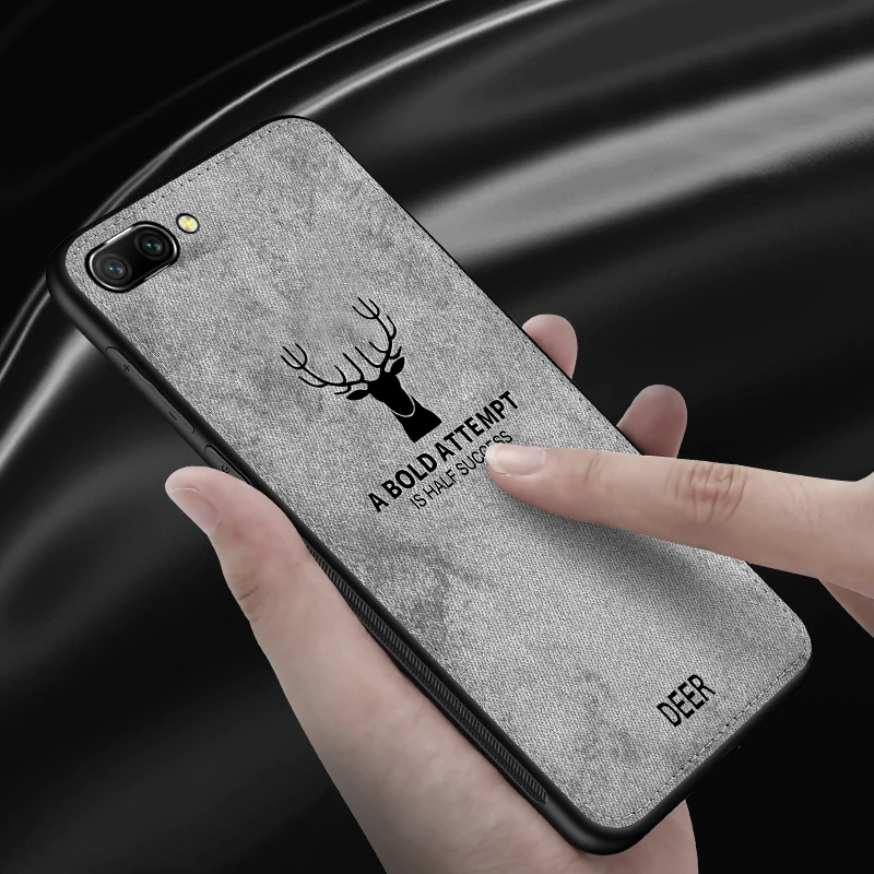 

Classic Fabric Deer Cloth Matte Case For Huawei Mate 20 Lite Pro P20 Honor Paly Y9 8X 7X 7A 7C Nova 3i P10 Plus P Smart