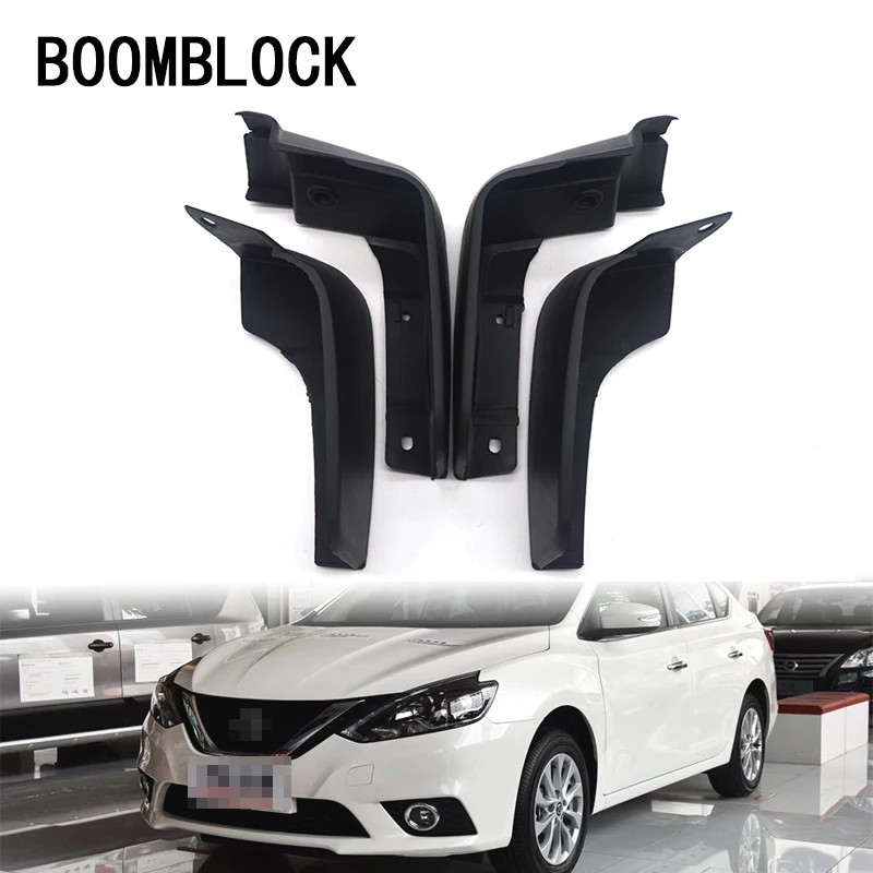 

4pc Car Front Rear Mud Flaps Mud Flap Mudguards Fender For Nissan Sentra Sylphy B17 Pulsar 2013 2014 2015 2016 2017 Accessories