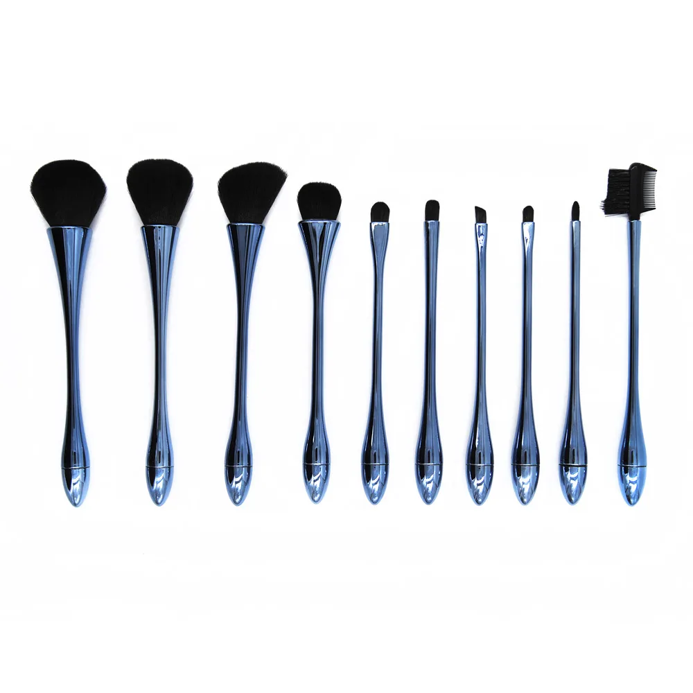 

10Pcs Makeup Brushes Set Eye Shadow Blusher Powder Foundation Cosmetic Brush Kit Beauty Tools 4 Luxury Colors Make Up Pincel