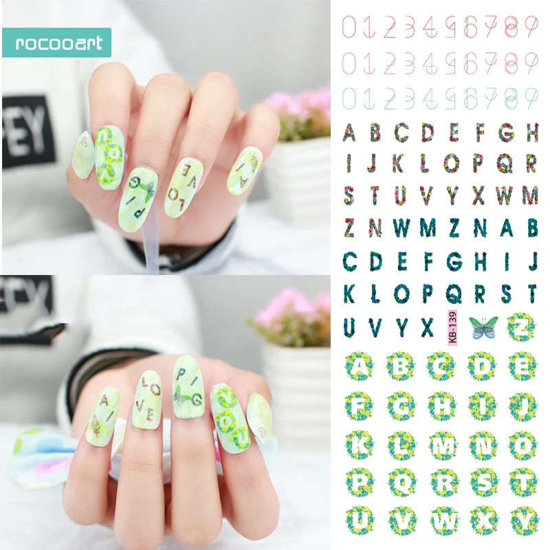 

KB139 2017 New Arrival DIY Nail Art Stickers Tips Decoration Nails Wraps Beauty Makeup Magic Numbers Water Transfer Stickers