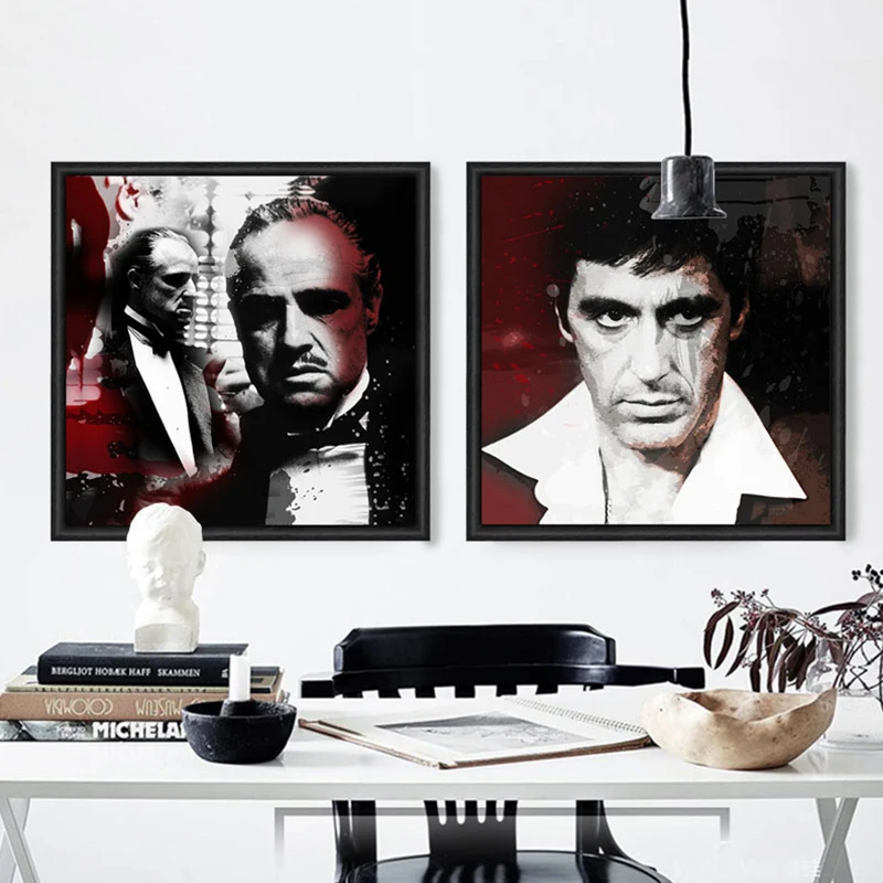 Godfather Poster Portrait Cuadros Modern Black White Music Stars