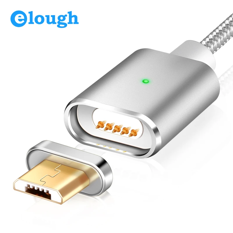 Elough E03 Магнитная Зарядное устройство Micro USB кабель для Xiaomi huawei Android мобильный телефон для быстрой зарядки магнит Microusb кабель для передачи