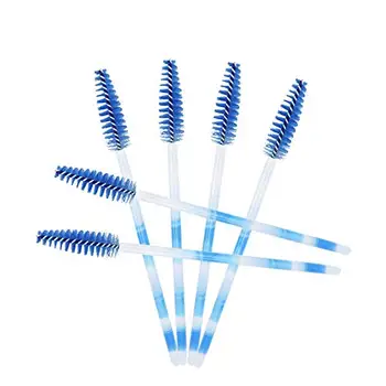 

200Pcs/lot Disposable Eyelash Extension Cleaning Brush Micro Mascara Wand Lash Eyebrow Brush Applicator Spoolers Colorful Blue