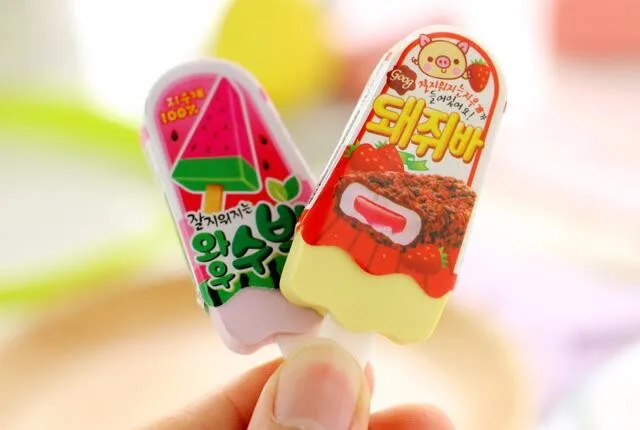 5 шт./лот Новинка Мороженое ластик для детей, милые пищевой ластик как корейский стационарный