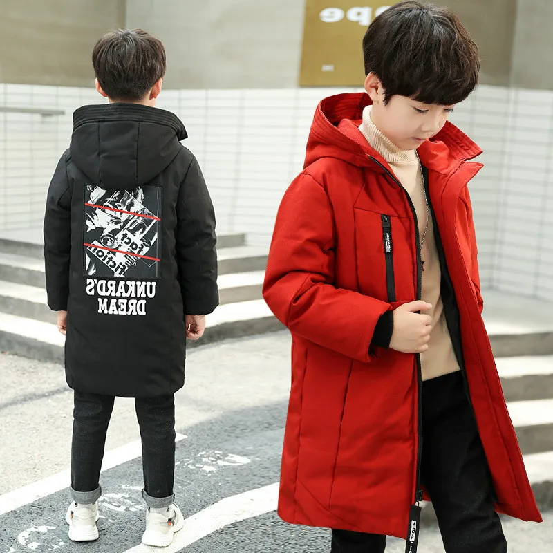 

Warm Boys Winter Jacket Down Jackets Boy's Down Outerwear Coats Down Parkas Kids Jacket Children Outerwears -30cold Winter 2018