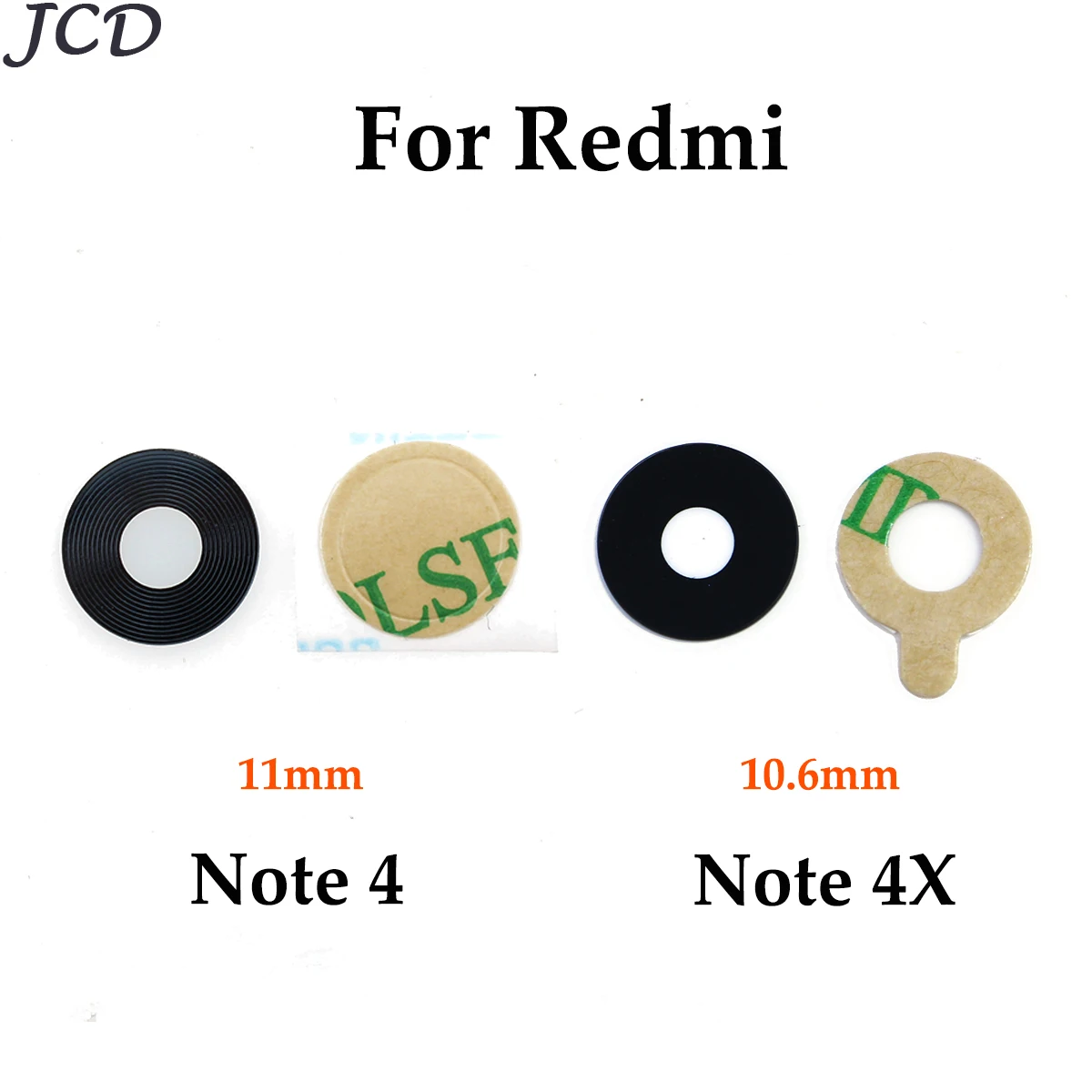 JCD для Xiaomi Redmi Note 4 Note4 note 4X note4X стеклянный объектив камеры с клеем|Шлейфы мобильных