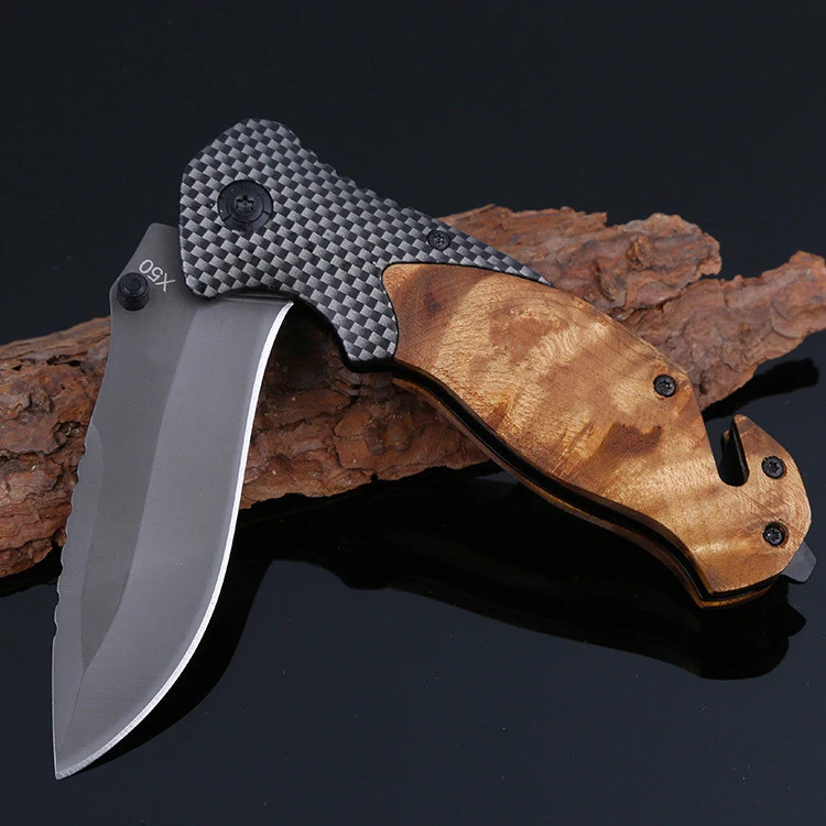 

Folding Knife Titanium coating Steel Blade Survival Knives Tactical Folding Pocket Knife Camping Hunting Survival Knives Outdoor