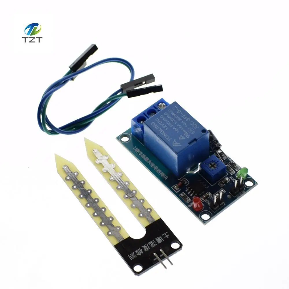 

1PCS NEW DC 12V soil moisture sensor relay control module Automatic watering of the humidity starting switch
