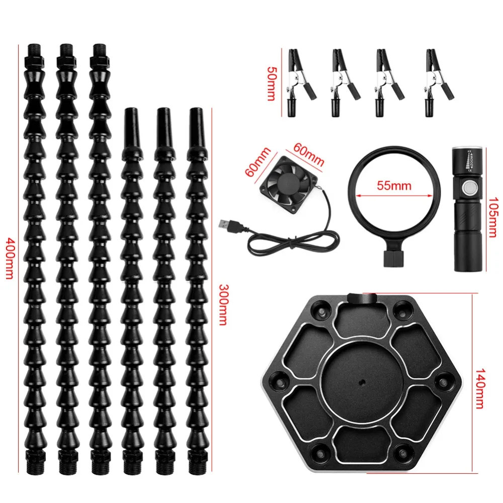 NEWACALOX сварки станция с USB светодиодный Лупа пайка ПХД Железный Держатель мастерская инструментом в-третьих Рука помощи 6 предметов гибкий