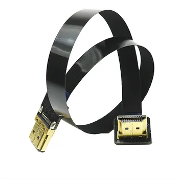 

FPV HDMI male to HDMI male 90 degree UP Adapter 5cm-100cm FPC Ribbon Flat HDMI Cable Pitch 20pin Plug Connector