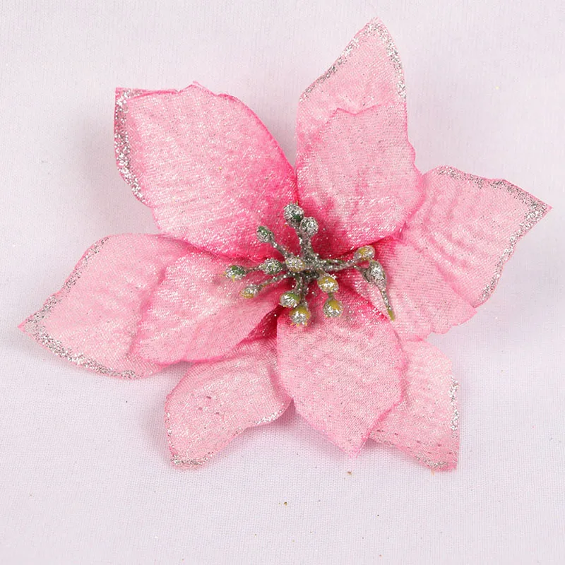 6 Pcs Glitter Artificial Christmas Flowers Christmas Decoration Home Decor New Year Party Supplies Xmas Tree Ornaments 6 Pcs Glitter Artificial Christmas Flowers Christmas Decoration Home Decor New Year Party Supplies Xmas Tree Ornaments