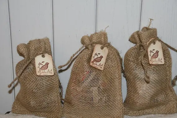 

Burlap rustic wedding favor gift bags with tags Bachelorette Hangover bridal shower recovery Survival Kit party Candy pouches