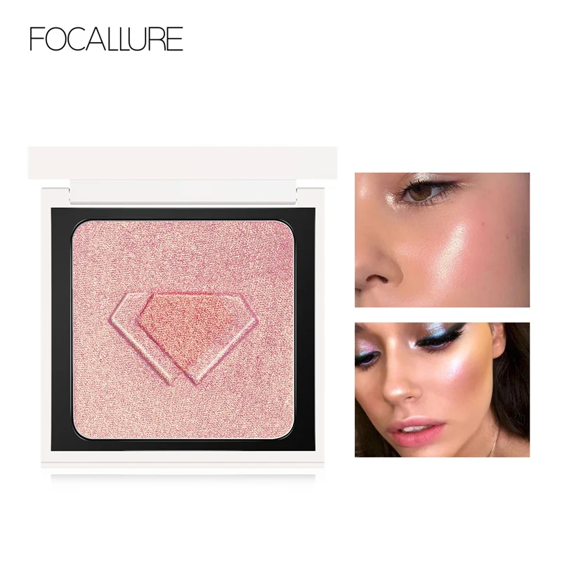 

FOCALLURE Face Highlighter Palette Shimmer Powder Waterproof Brighten Contour Pigment Highlighter