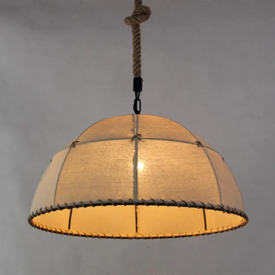 

Modern simple style linen cloth art led lamp pendant lights for bedroom bedside lamp restaurant luminaria hanglamp 95