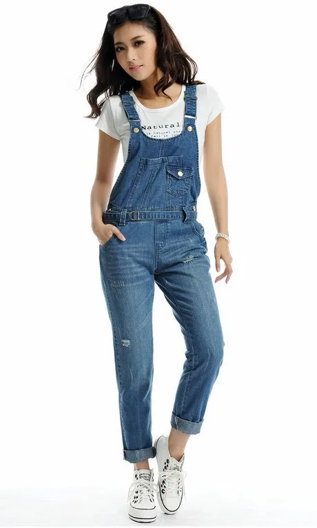 

New Fashion women's jeans,Plus size Ladies' overalls trousers hole casual denim suspenders pants jumpsuit Free shipping 1367