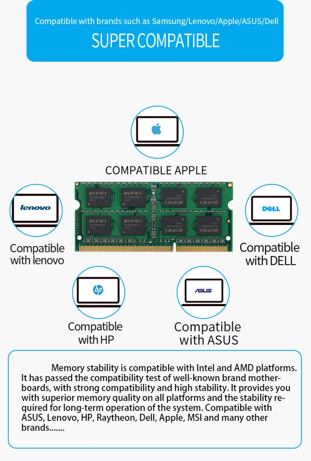 ZIFEI DDR3 ram 4 ГБ 8 ГБ 1333 МГц 1600 МГц 1866 МГц 1,5 В и 1,35 в память для ноутбука so dimm