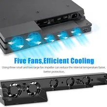 H 5 шт. Супер Турбо температура 5-вентиляторы внешний контроль охлаждающий вентилятор кулер для PS4 Pro Play Stations 4 консольная система
